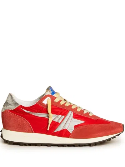 Golden Goose Red Lace Up Sneakers