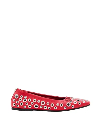 GOLDEN GOOSE GOLDEN GOOSE RED LEATHER AMY BALLET FLATS