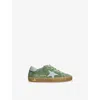 Golden Goose Super Star Suede Sneakers In Green