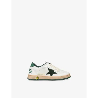 GOLDEN GOOSE REEN OTH KIDS' BALLSTAR LEATHER LOW-TOP TRAINERS EUR 24 / 7 UK