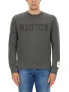 Golden Goose Golden M S Regular Sweatshirt Distressed Cotton Jersey With Logo Clothing