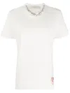 Golden Goose Short-sleeved T-shirt With Sparkling Embellishments In White