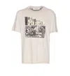 Golden Goose Regular Fit Vintage Treatment Slub Jersey T-shirt In Neutral