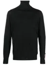 Golden Goose Regular Knit Turtle Neck Light Wool Merino In Nero
