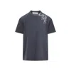 Golden Goose Vintage Faded Blue T-shirt With Distressed Print In Blue
