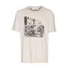 Golden Goose Regular Fit Vintage Treatment Slub Jersey T-shirt In Neutral