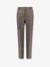 Golden Goose Deluxe Brand Men Relax Staright Prince Of Wales Trouser In Brown
