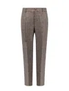 Golden Goose Deluxe Brand Men Relax Staright Prince Of Wales Trouser In Brown