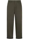 Golden Goose Relaxed Fit Chino Skate Pants With Subtle Sheen In Green