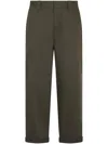 Golden Goose Relaxed Fit Chino Skate Pants With Subtle Sheen In Green