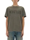 Golden Goose Distressed T-shirt In Green