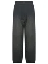 Golden Goose Relaxed Gradient Black Sweatpants With Elastic Waistband In Black