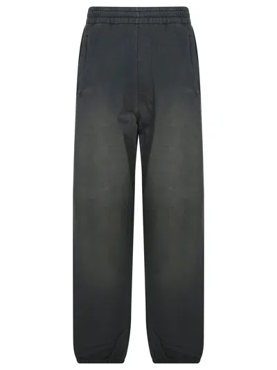 GOLDEN GOOSE GOLDEN GOOSE RELAXED GRADIENT BLACK SWEATPANTS WITH ELASTIC WAISTBAND