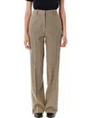 Golden Goose Relaxed Pant Harringbone Wool In Brown