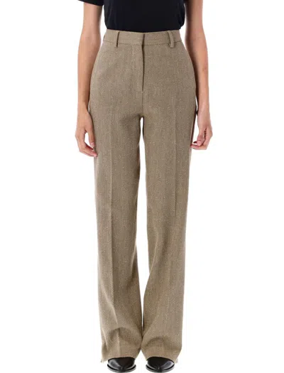 Golden Goose Relaxed Pant Harringbone Wool In Brown
