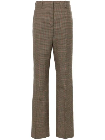 GOLDEN GOOSE RELAXED PIED DE POULE CHECK PANTS