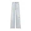 Golden Goose Relaxed Wide-leg Jeans With Distressed Detailing In Blue