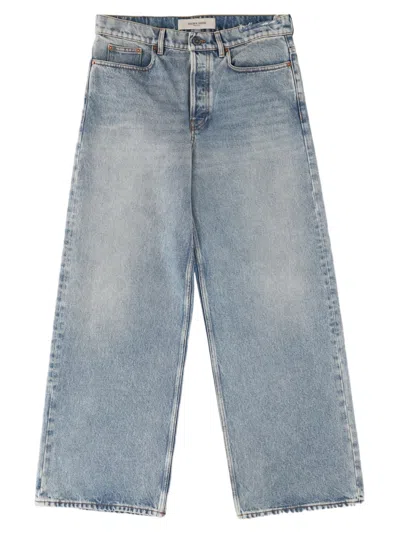 Golden Goose Relaxed Wide-leg Light Blue Cotton Jeans