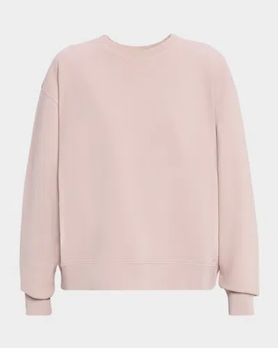 Golden Goose Reverse Logo Cotton Crewneck Sweatshirt In Neutral
