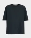 Golden Goose Reverse Logo Cotton Crewneck T-shirt In Black