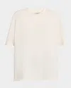 Golden Goose Reverse Logo Cotton Crewneck T-shirt In Neutral