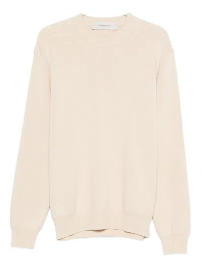 Golden Goose Ribbed Crew-neck Sweater In White