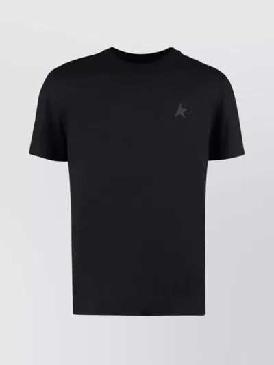 GOLDEN GOOSE RIBBED CREW-NECK T-SHIRT IN COTTON