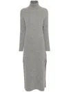 Golden Goose Ribbed-knit Knitted Dress In Gray