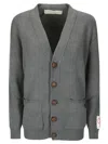 Golden Goose Ribbed Knit Cardigan In Gray