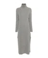 Golden Goose Ribbed-knit Knitted Dress In Gray