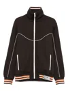 Golden Goose Ribbed-panel Zip-up Jacket In Brown