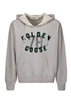 Golden Goose Vintage-inspired Unisex Hoodie With Ribbed Sides In Gray
