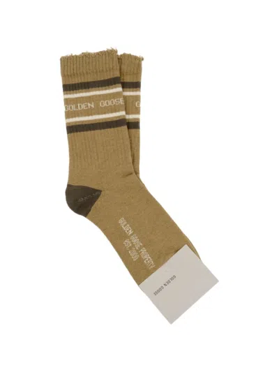 Golden Goose Ribbed Socks In Brown