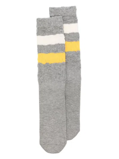 Golden Goose Ribbed Socks In Gray