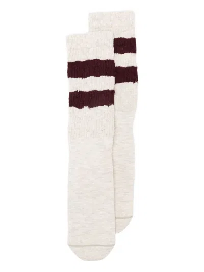 Golden Goose Ribbed Socks In Neutral