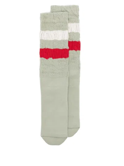 Golden Goose Ribbed Socks In Neutrals