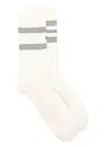 Golden Goose Men's Sock High Rib Stripe In White