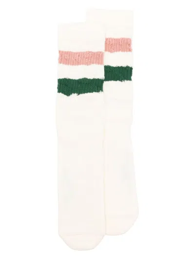 Golden Goose Ribbed Socks In White