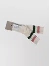 Golden Goose Ribbed Striped High Socks Ripped In Multi
