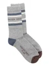Golden Goose Ribbed Striped Socks In Gray