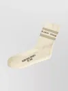 Golden Goose Socks High Rib Stripes Ripped In Neutrals