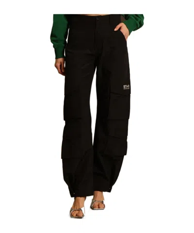 Golden Goose Ripstop Mid-rise Cargo Trousers In Black