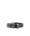 Golden Goose Belt With Amber Inserts In Black