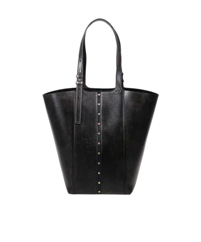 Golden Goose Rivet Shoulder Bag In Black
