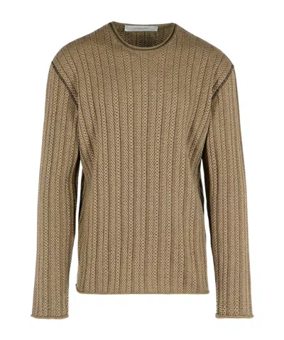 Golden Goose Round-collar And Long-sleeved Sweater In Brown