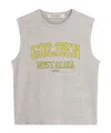 Golden Goose Round Collar Sleeveless Vest In White