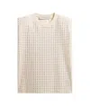 Golden Goose Aged White Sleeveless T-shirt Embellished With Crystals In White