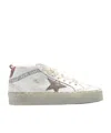 Golden Goose High-top Sneakers With Textured Leather Upper In White