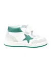 Golden Goose White June Sneakers For Kids With Star In White