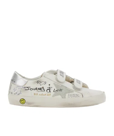 GOLDEN GOOSE GOLDEN GOOSE KIDS OLD SCHOOL GLITTER TEXT-PRINTED SNEAKERS